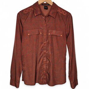 Scotch & Soda Maison Scotch Beaded Epaulette Satin Top Women's Button Up Class 2